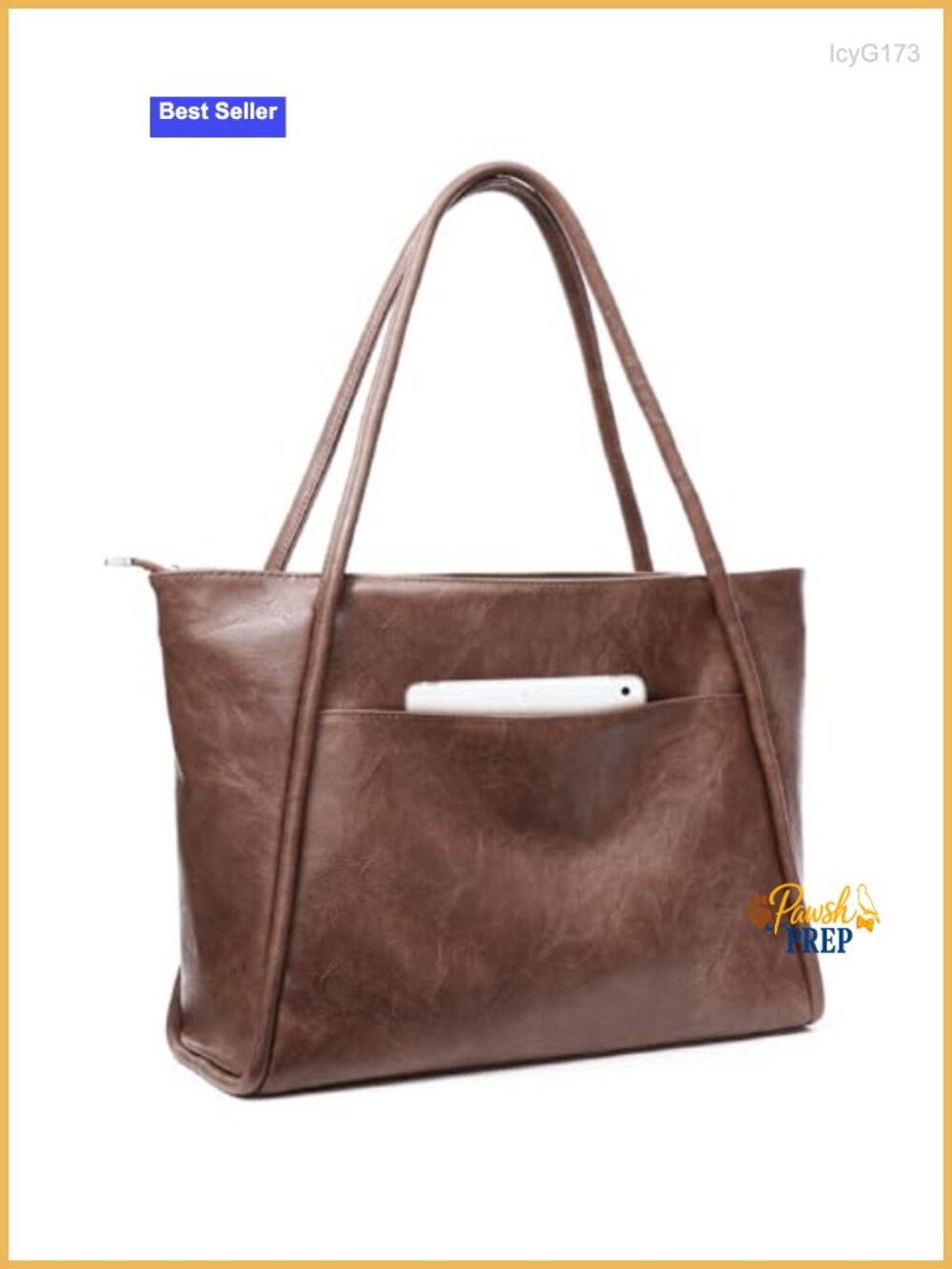Vegan Leather Large Tote Bag for Women Work Handbag